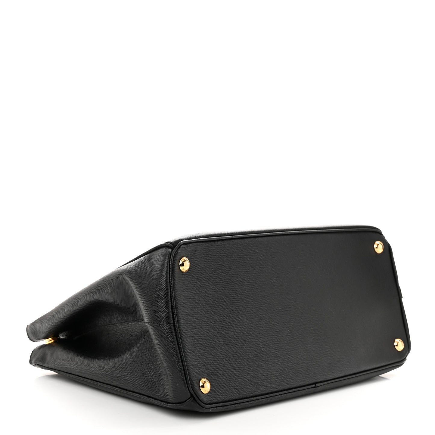 Saffiano Medium Galleria Double Zip Tote Black