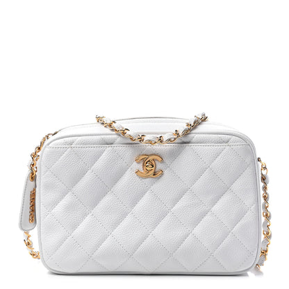 Chanel Caviar Quilted Camera Case White 1 of 13