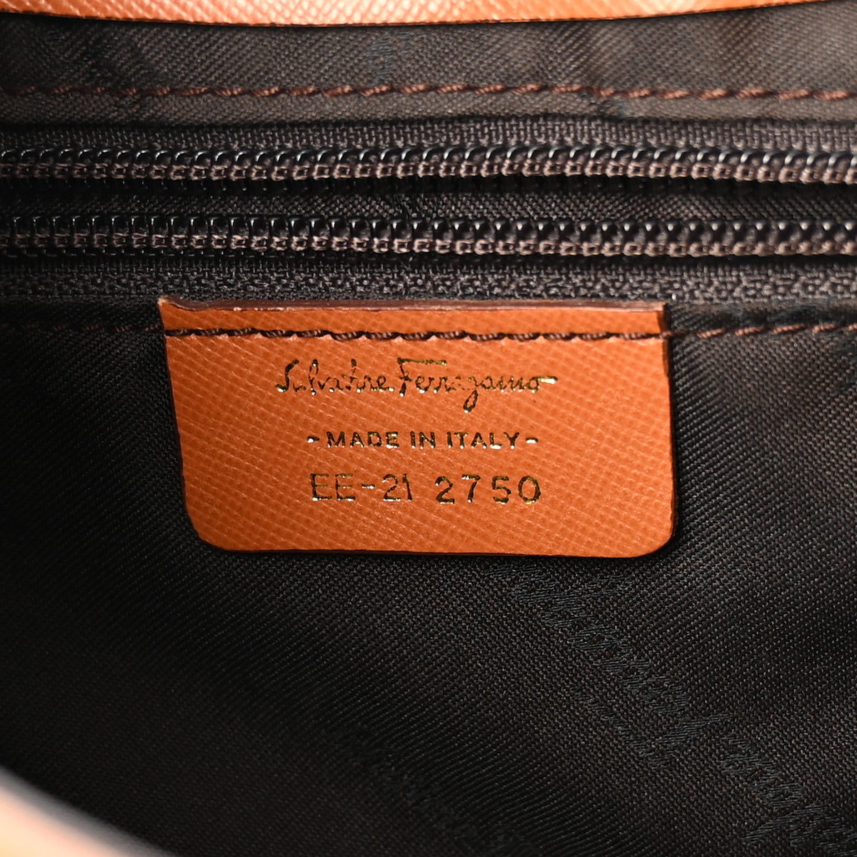 Hammered Calfskin Trifolio Shoulder Bag Brown