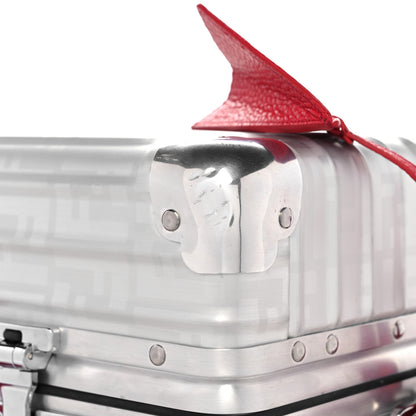Fendi X RIMOWA Aluminum FF Print Roll Away Carry On Luggage Silver Red 18 of 23