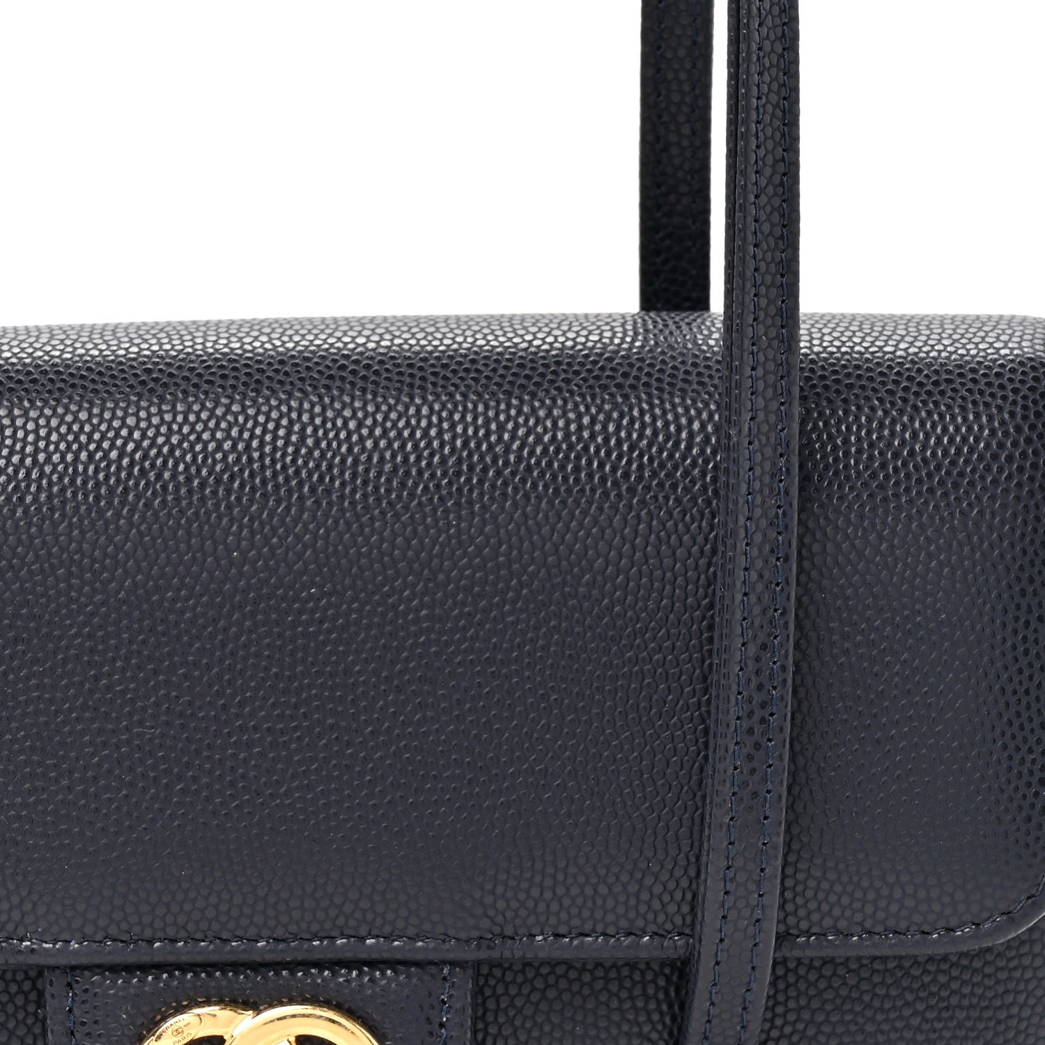 Chanel Shiny Caviar Mini Preppy Coco Shoulder Bag Dark Blue 8 of 11