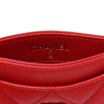 Chanel Caviar Quilted Card Holder Red 6 of 9