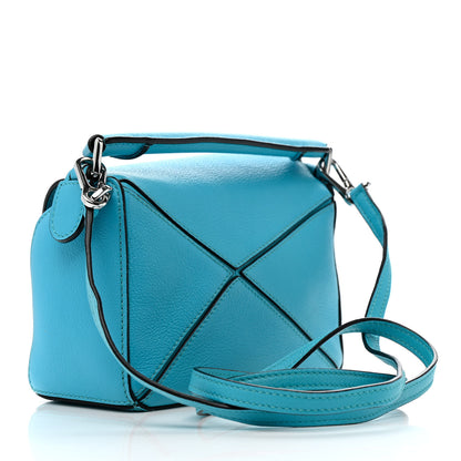 Loewe Calfskin Mini Puzzle Bag Cyan 3 of 10