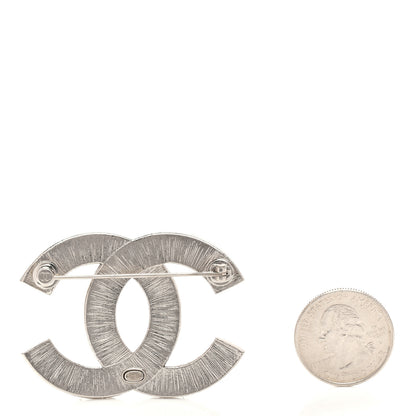 Chanel Baguette Crystal CC Brooch Silver 2 of 4