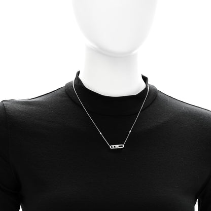 Messika 18K White Gold Diamond Baby Move Pave Necklace 2 of 6