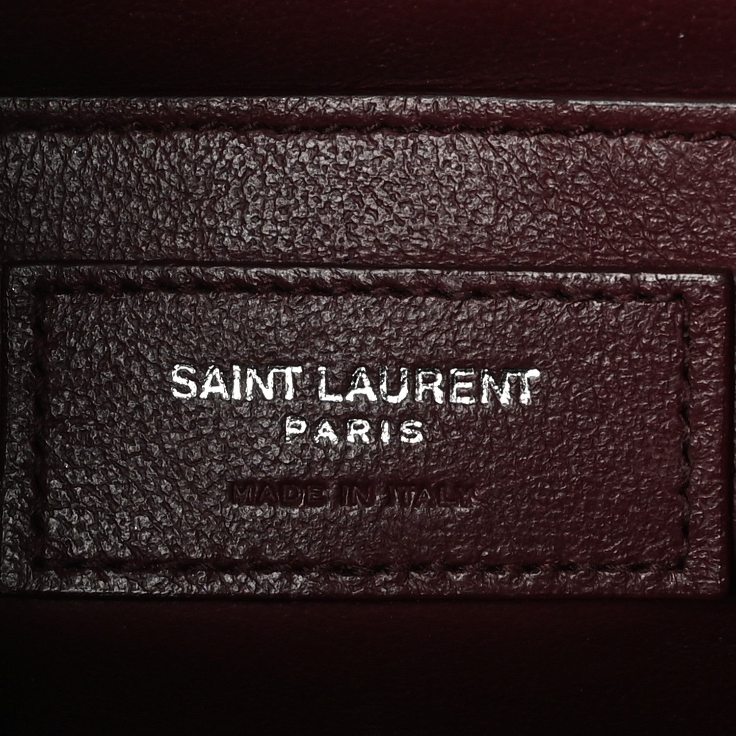 Saint Laurent Calfskin Crocodile Embossed Medium Classic Monogram Cassandra Top Handle Black Rouge Legion 6 of 9