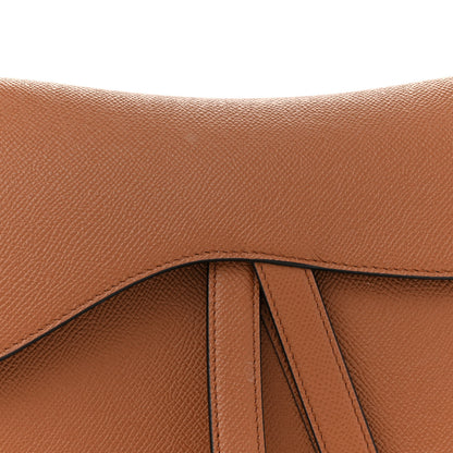 Christian Dior Grained Calfskin Saddle Bag Camello 8 of 10