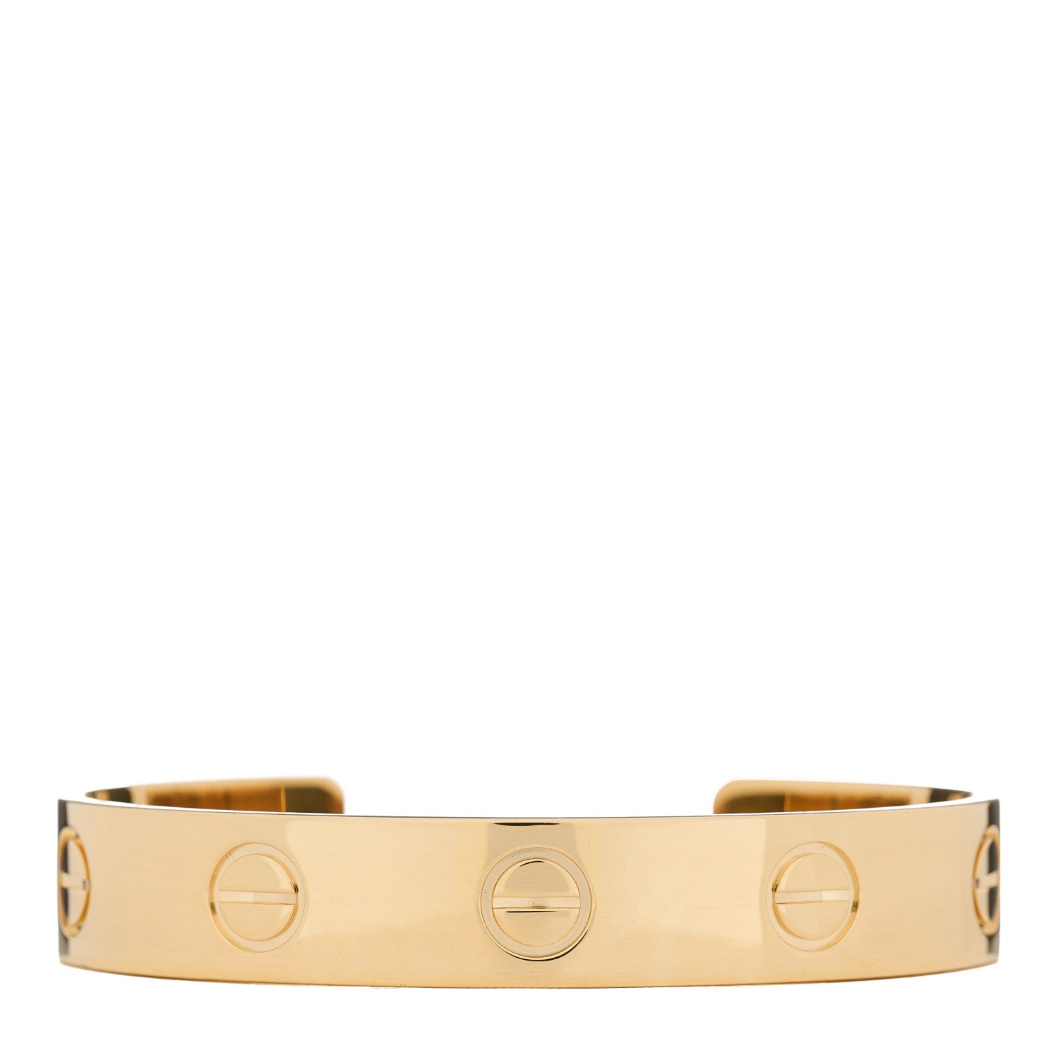 Cartier 18K Yellow Gold 11mm LOVE Cuff Bracelet 18 1 of 3