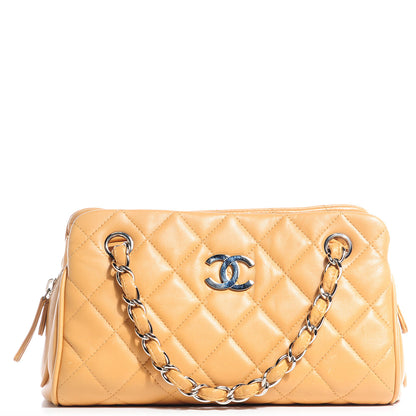 Chanel Lambskin Quilted Shopping Tote Beige 1 of 7