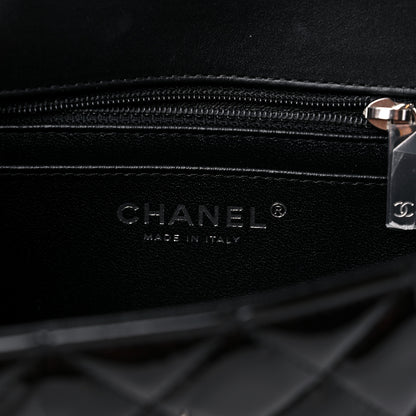 Chanel Patent Calfskin Quilted Bi-Color Mini Rectangular Flap Pink Black 6 of 10