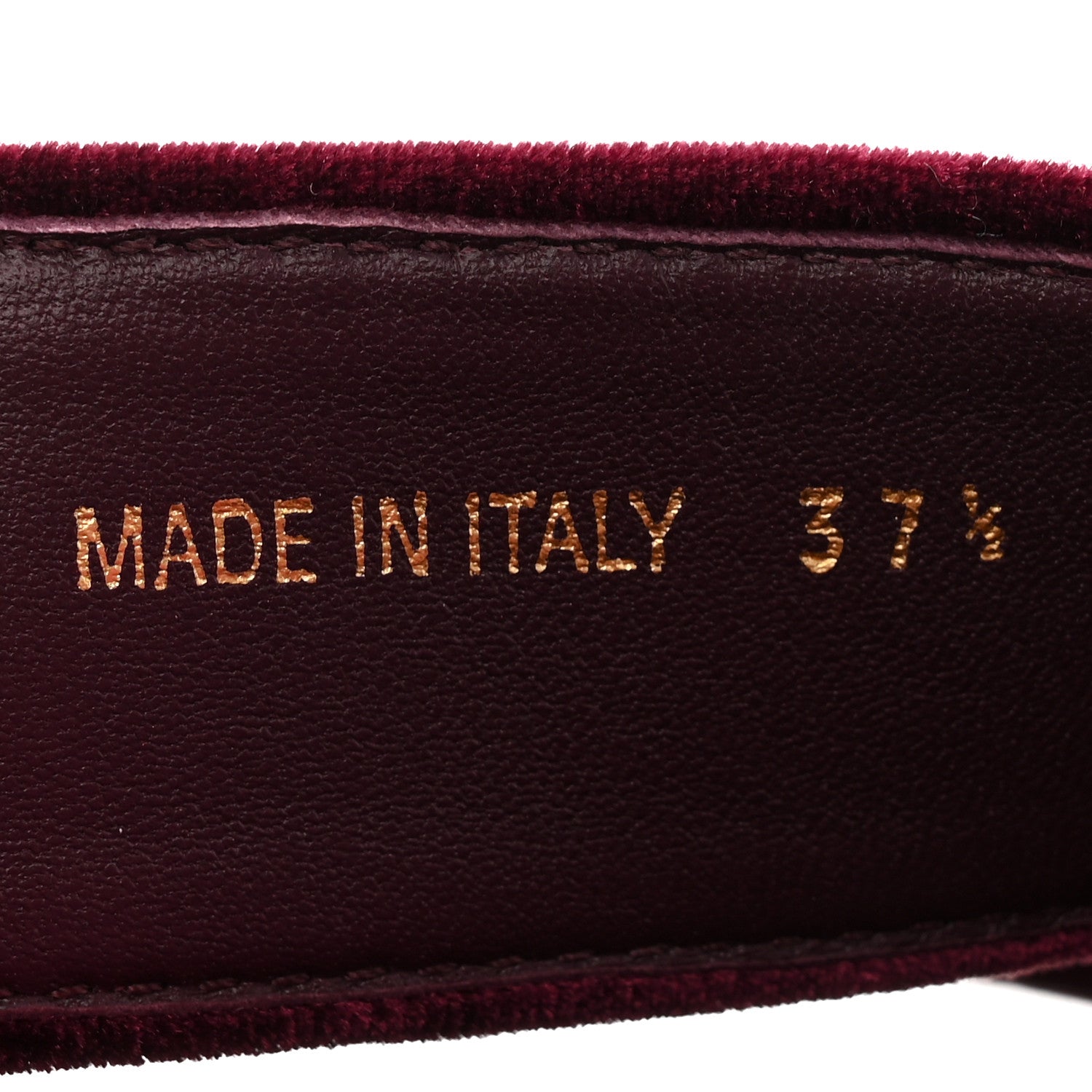 Prada Velvet Metal Triangle Logo Womens Double Buckle 20mm Slide Sandals 37.5 Bordeaux 9 of 10
