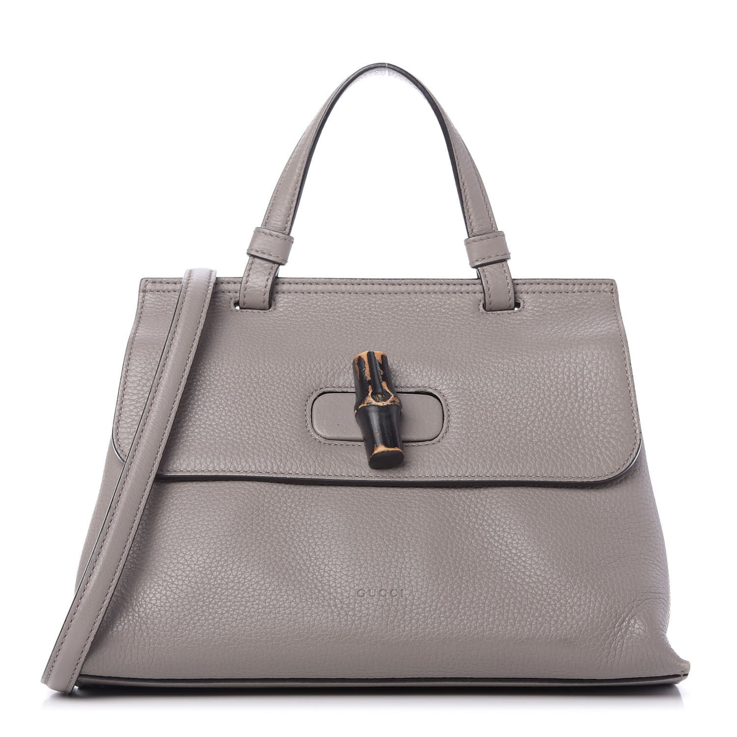 Cellarius Calfskin Small Bamboo Daily Top Handle Bag Storm Grey