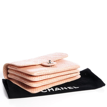 Chanel Snakeskin Clam's Pocket Medium Flap Light Pink 4 of 8