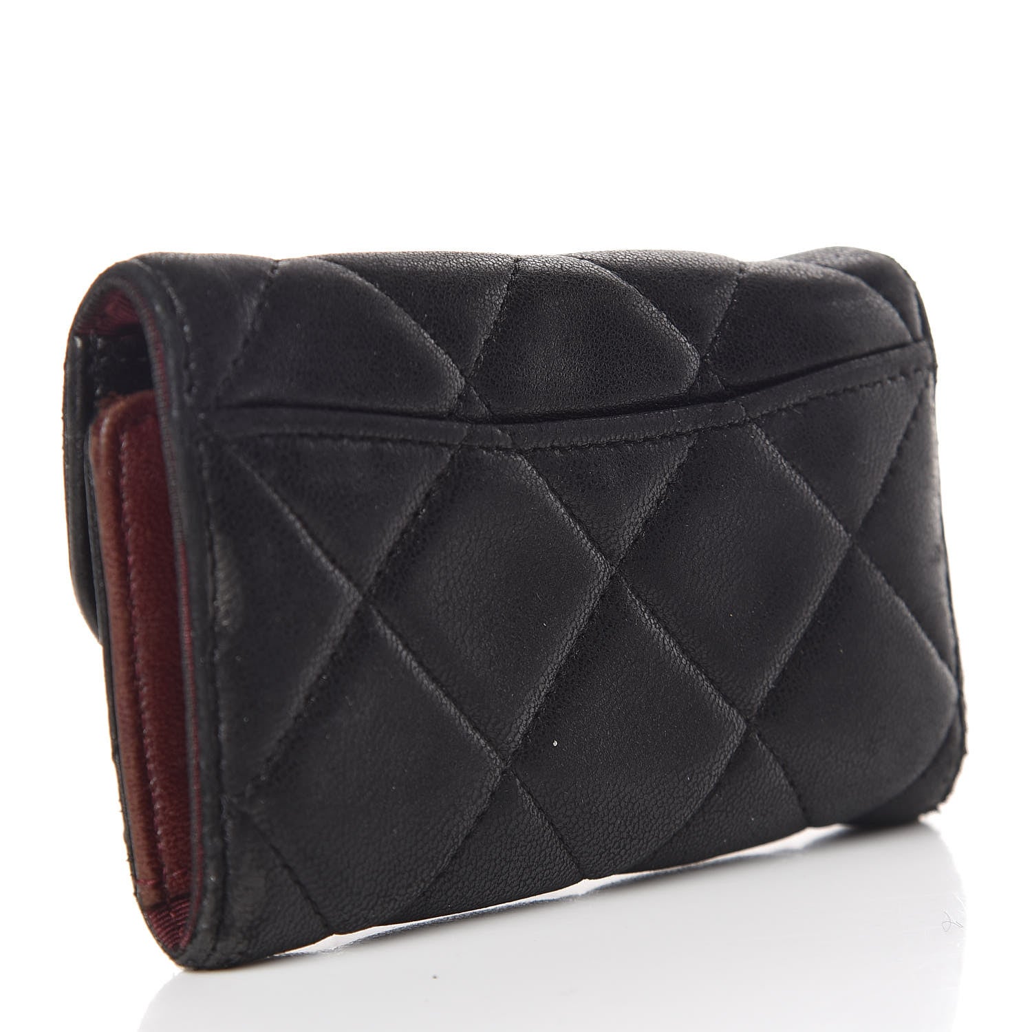 Chanel Lambskin Quilted 6 Key Holder Black 3 of 18