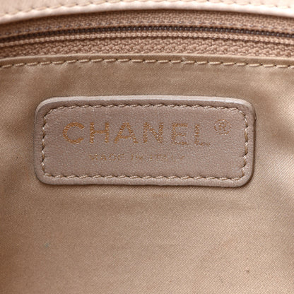 Chanel Calfskin Surpique Chevron Large Flap Beige 5 of 22