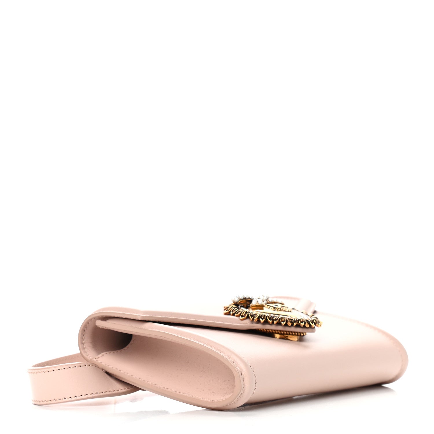 Dolce & Gabbana Agnello Vitello Devotion Belt Bag 85 34 Rosa Laminato 3 of 8