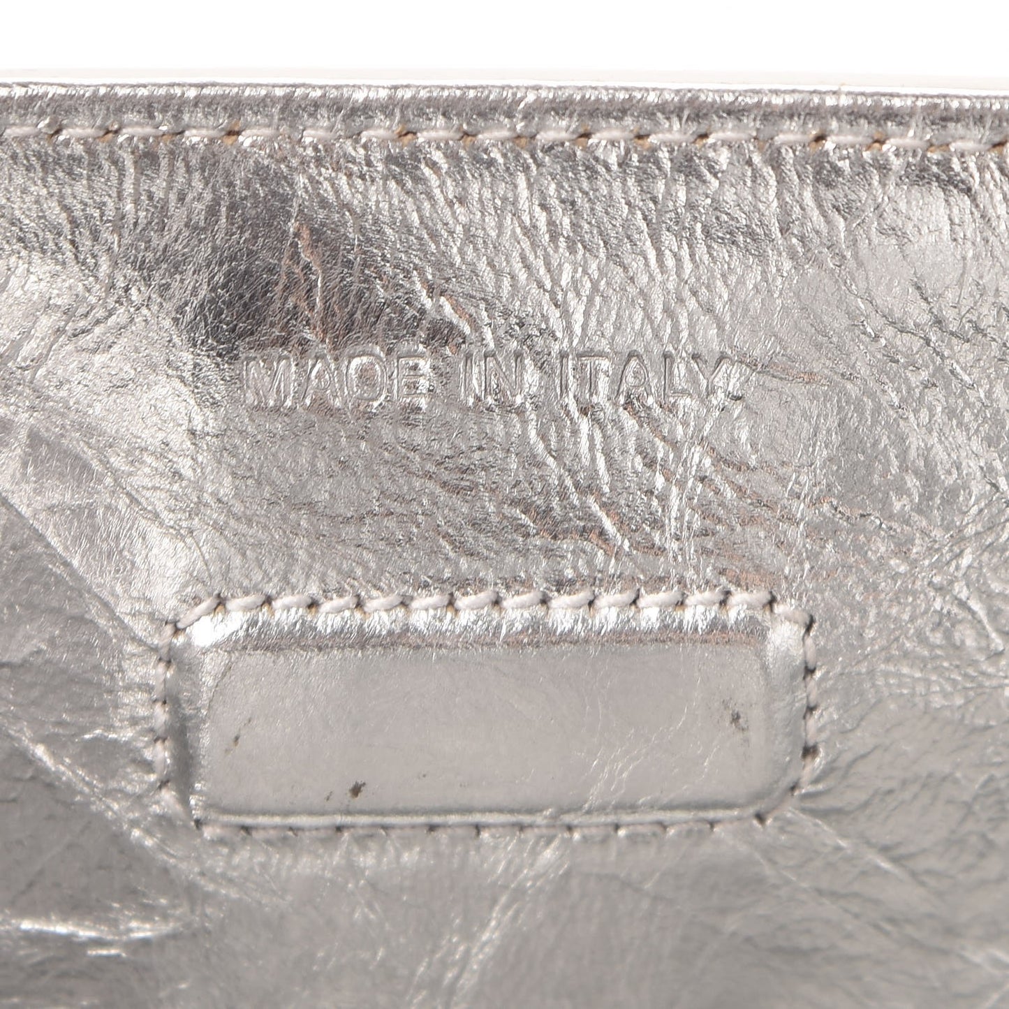 Metallic Calfskin Large Diorever Flap Silver