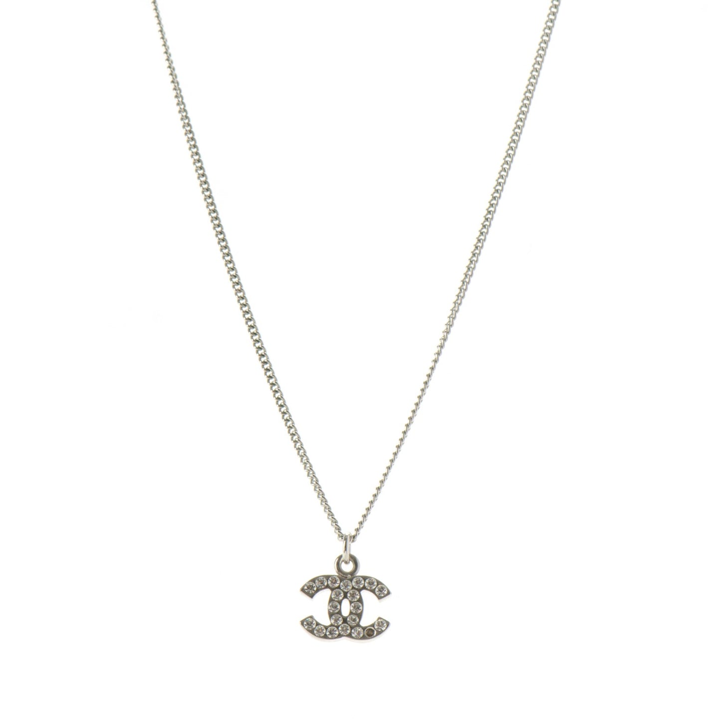 Crystal Timeless CC Necklace Silver