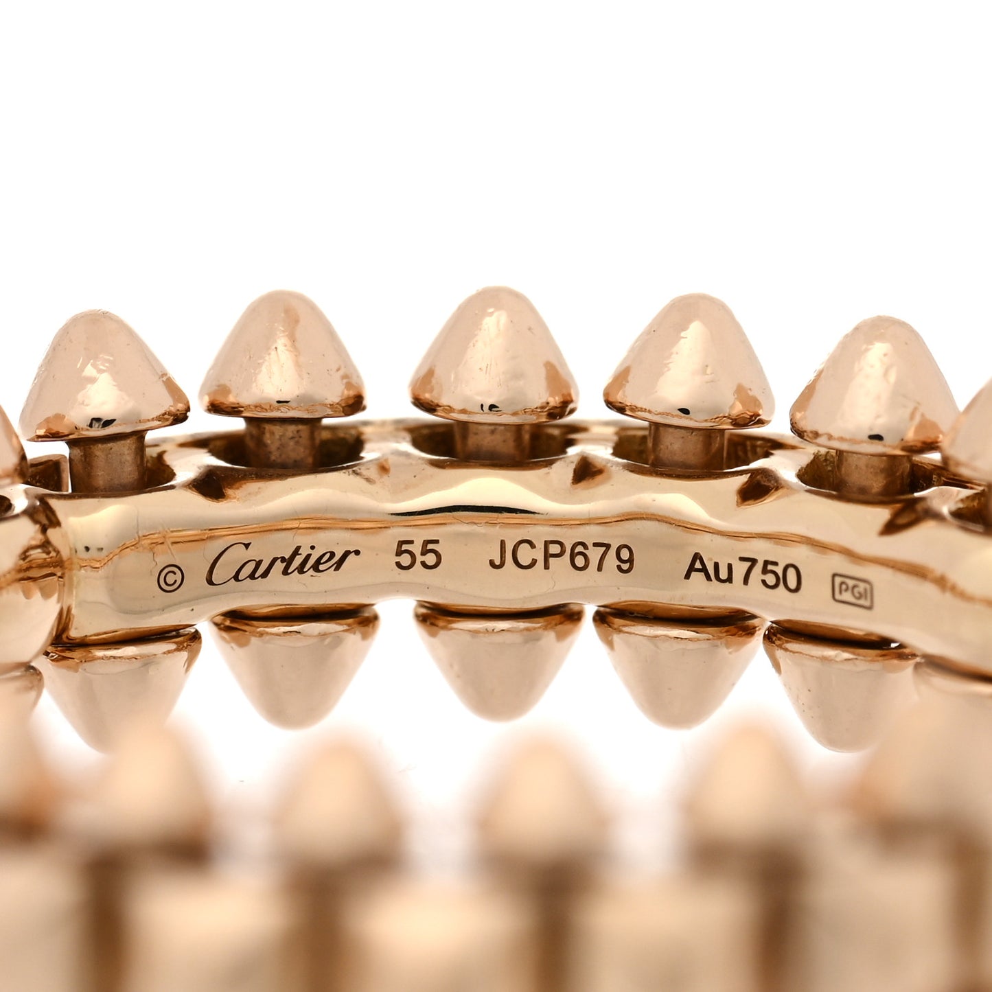 18K Pink Gold SM Clash De Cartier Ring 55 7.25