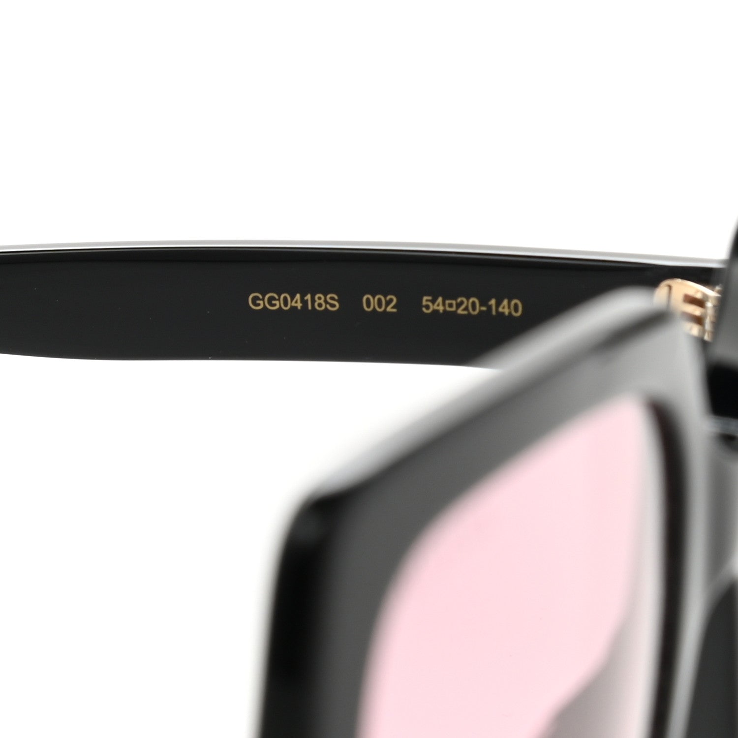 Gucci Crystal Square Frame GG Sunglasses GG0418S Black Pink 6 of 9
