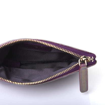 Chanel Iridescent Lambskin Quilted Small Cosmetic Case Purple 5 of 11
