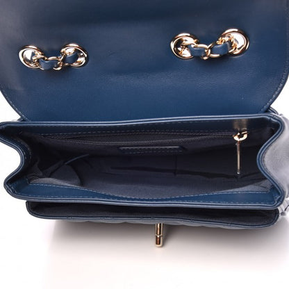 Chanel Lambskin Quilted Medium Lovely Day Flap Blue 6 of 8