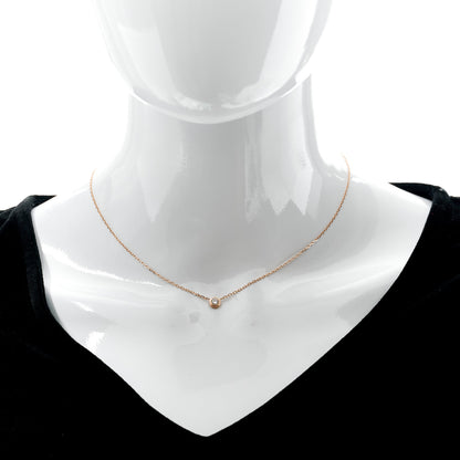 Tiffany 18K Rose Gold Diamond .07ct Elsa Peretti Diamonds by the Yard Pendant Necklace 2 of 5