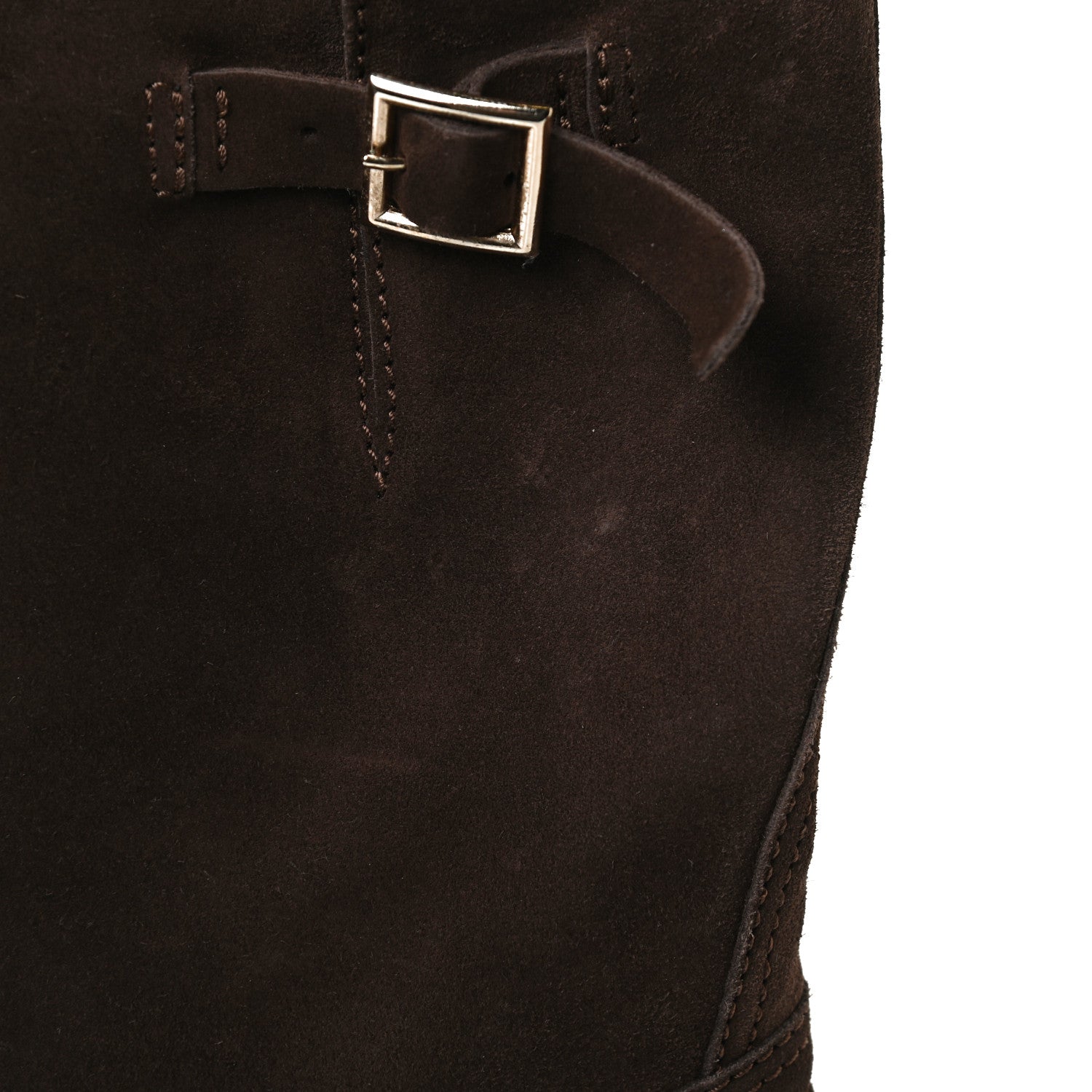 Jimmy Choo Distressed Waxed Suede Biker Boots 37 Brown 12 of 14