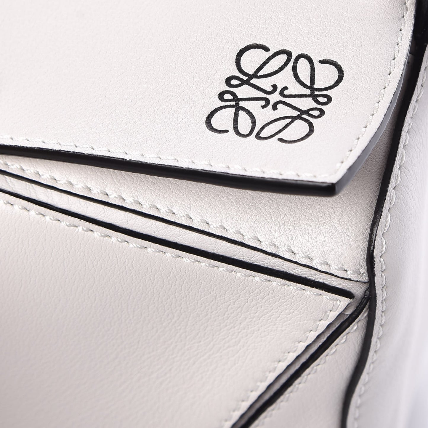 Calfskin Small Puzzle Bag White