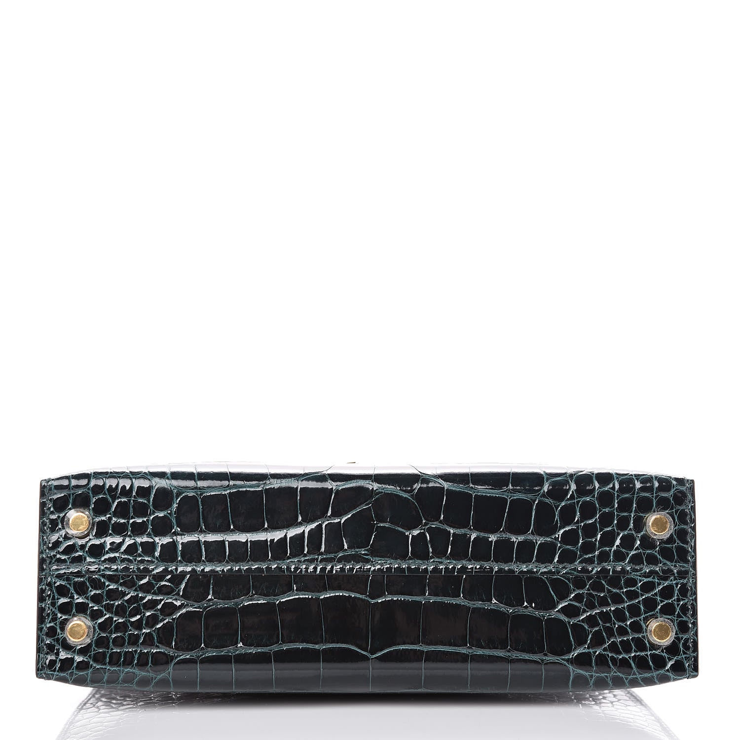 Hermes Shiny Alligator Mini Kelly Sellier 20 Vert Cypress 6 of 30
