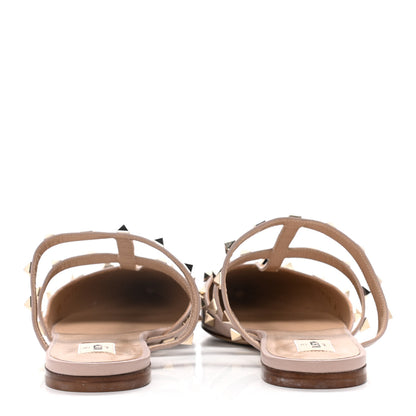 Valentino Garavani Nappa Rockstud Flat Cage Mules 41 Poudre 6 of 13