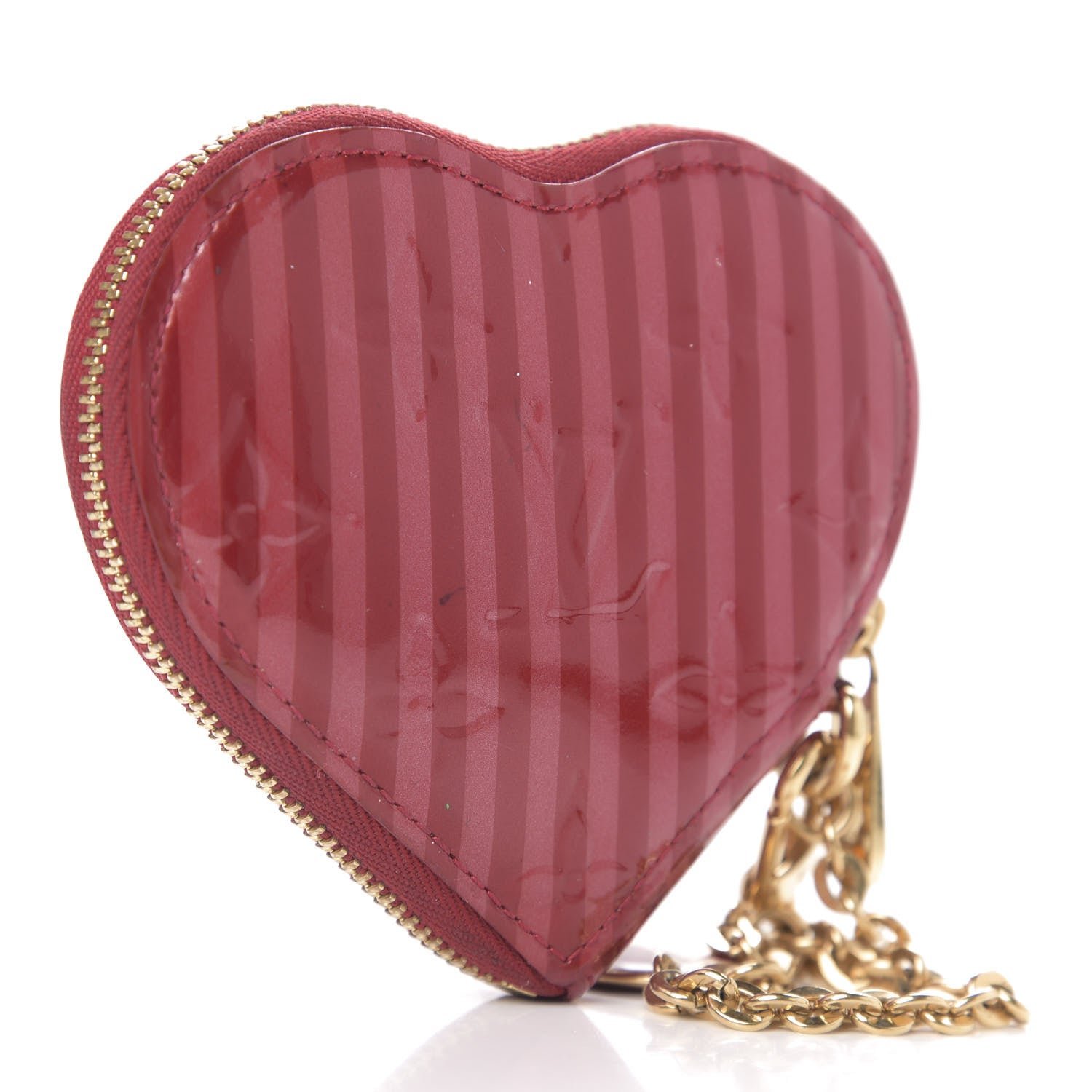 Louis Vuitton Vernis Rayures Coeur Heart Coin Purse Pomme D'Amour 5 of 12