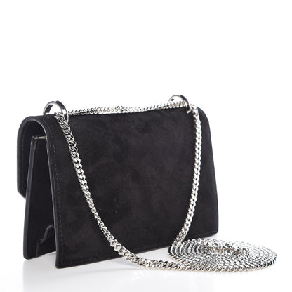 Jimmy Choo Suede Crystal Buckle Paris Crossbody Bag Black 3 of 10