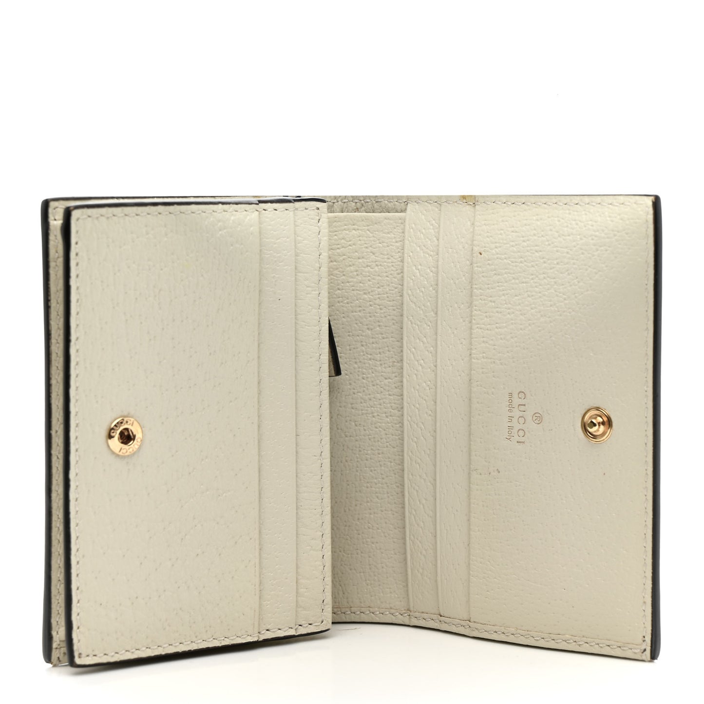 X PIKARAR Kawaii GG Supreme Monogram Animal Print Card Case Wallet Beige Ebony White Multicolor
