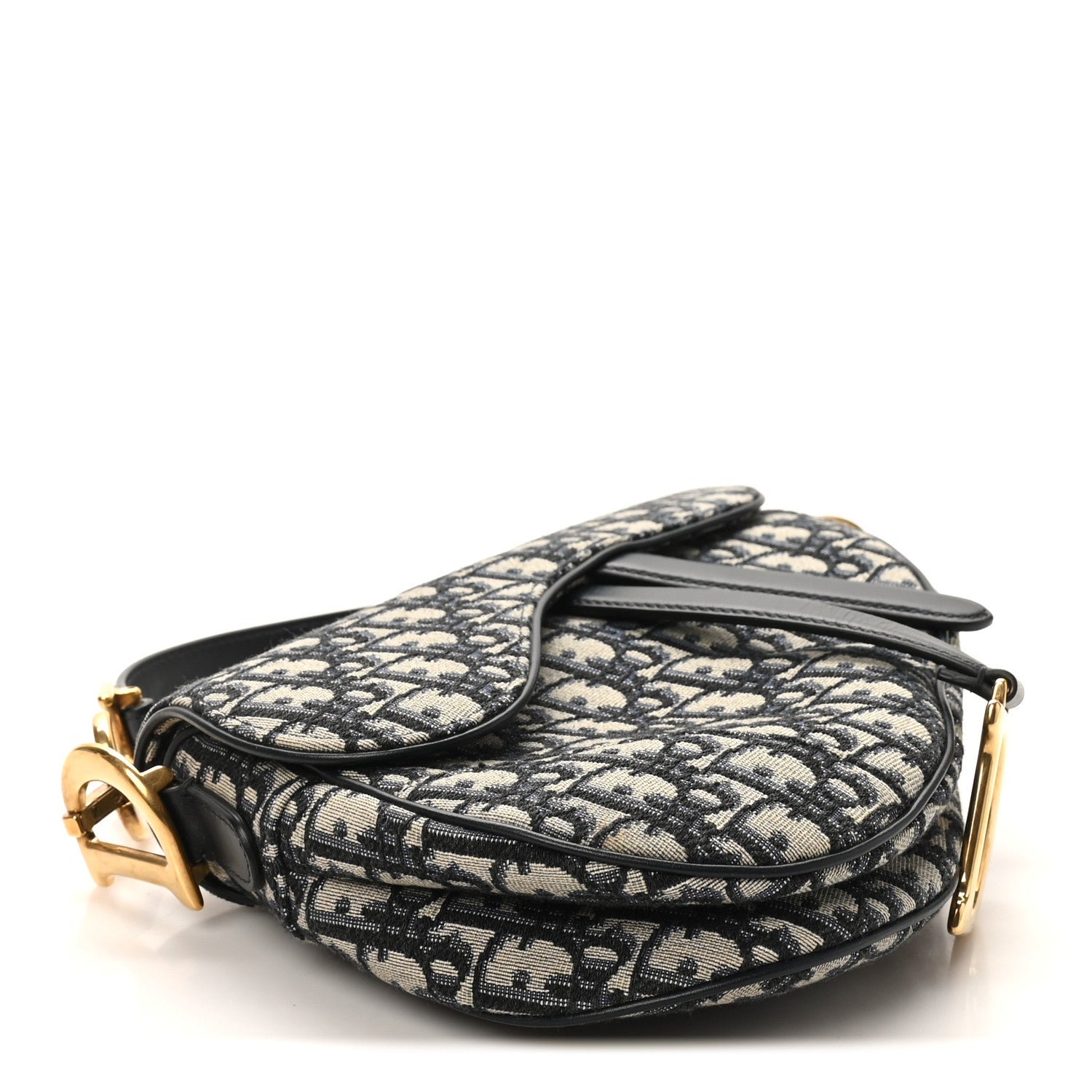 Christian Dior Oblique Saddle Bag Blue 4 of 11