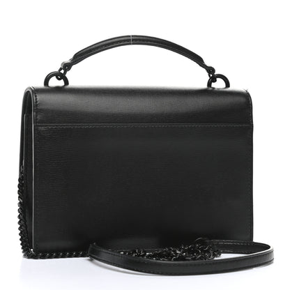 Saint Laurent Calfskin Monogram Sunset Chain Wallet Black 3 of 12