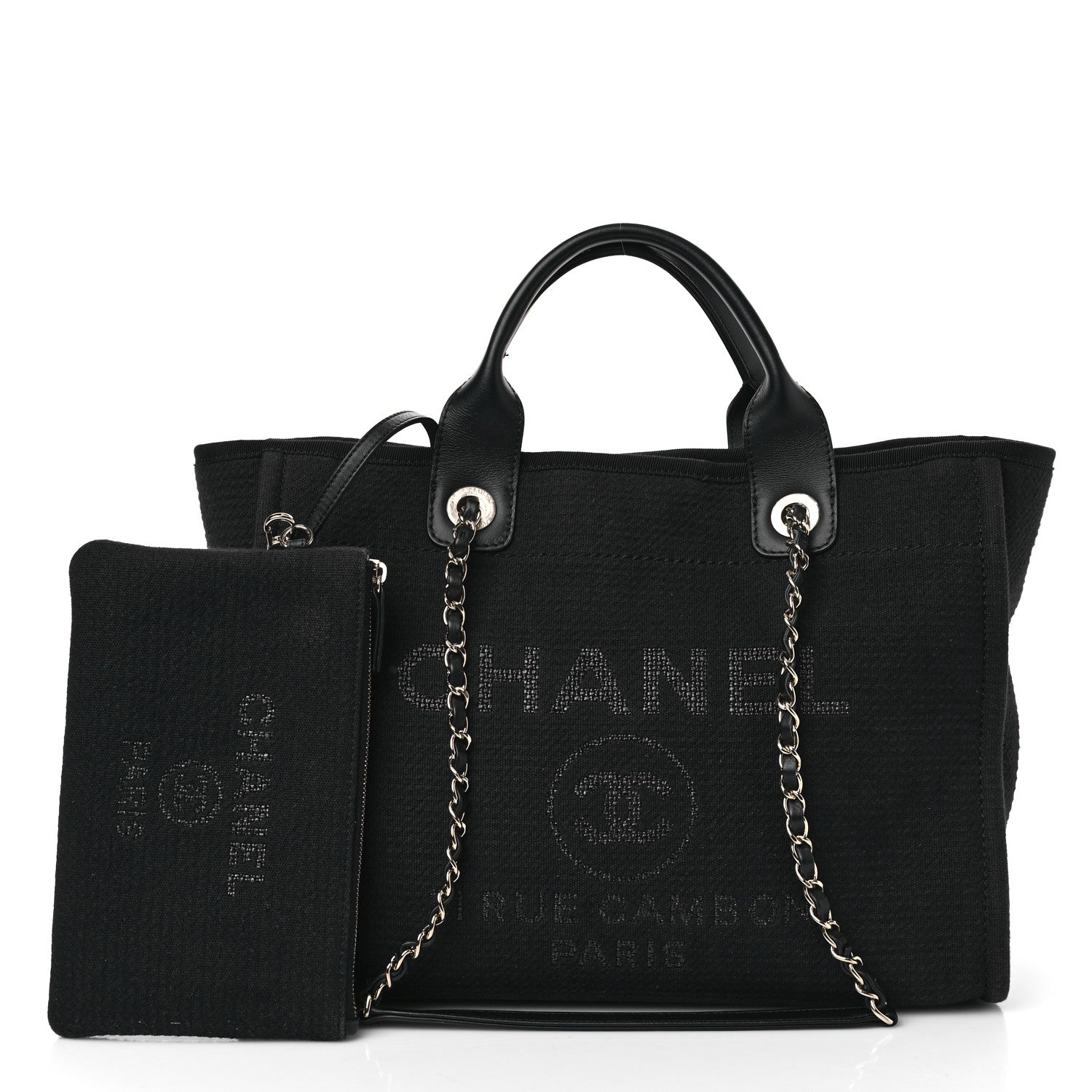 Chanel Mixed Fibers Small Deauville Tote Navy 2 of 11