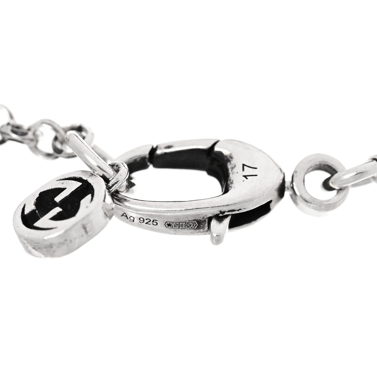 Gucci Sterling Silver Double G Key Bracelet 3 of 5