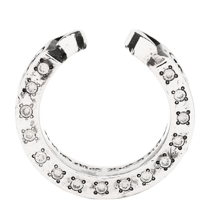 Chrome Hearts Sterling Silver Diamond Horseshoe Ring 48 4.5 4 of 8