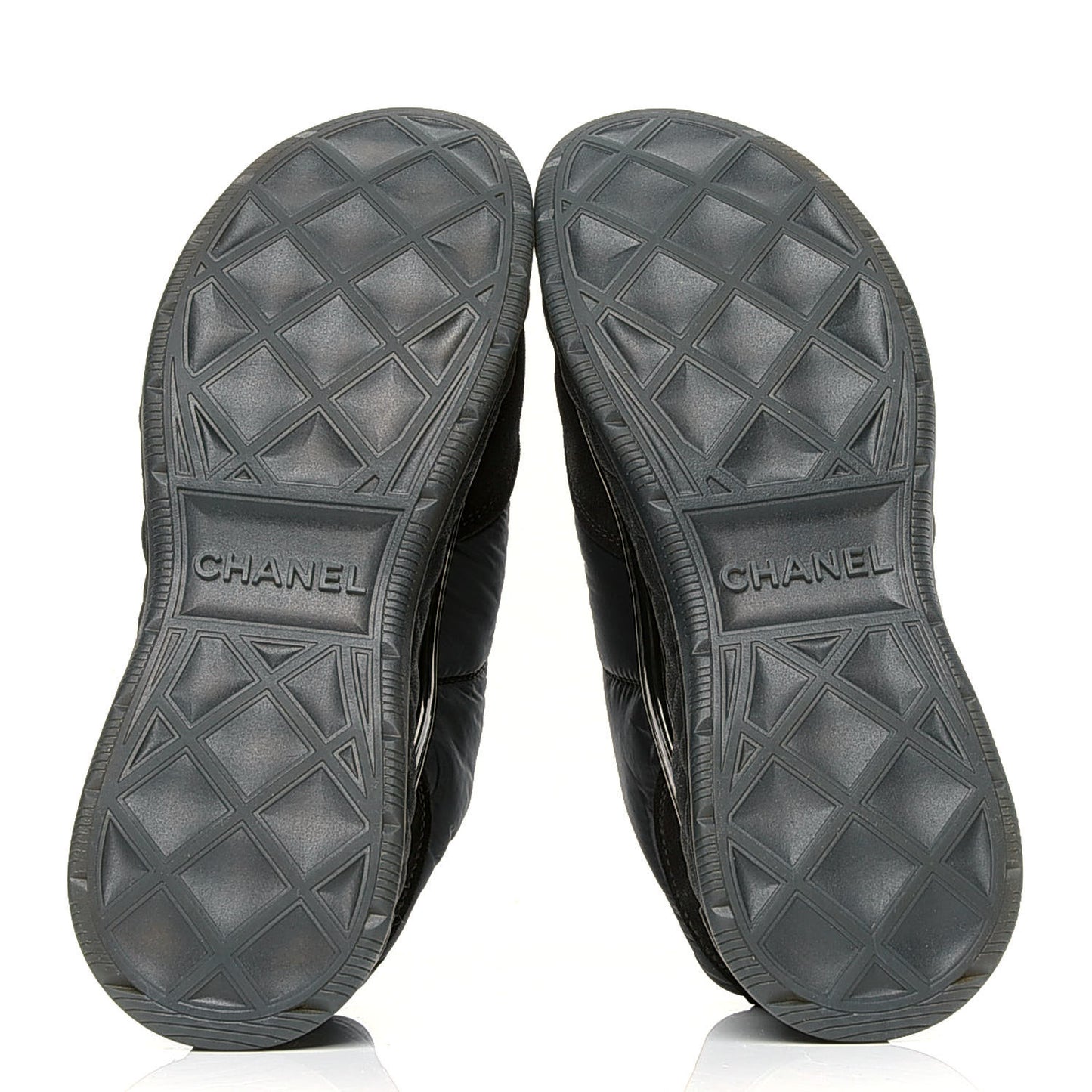 Nylon Suede Calfskin CC Sneakers 40 Black