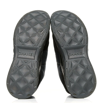 Chanel Nylon Suede Calfskin CC Sneakers 40 Black 4 of 4
