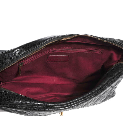 Chanel Crumpled Grained Calfskin Large Shiva Flap Black 9 of 9