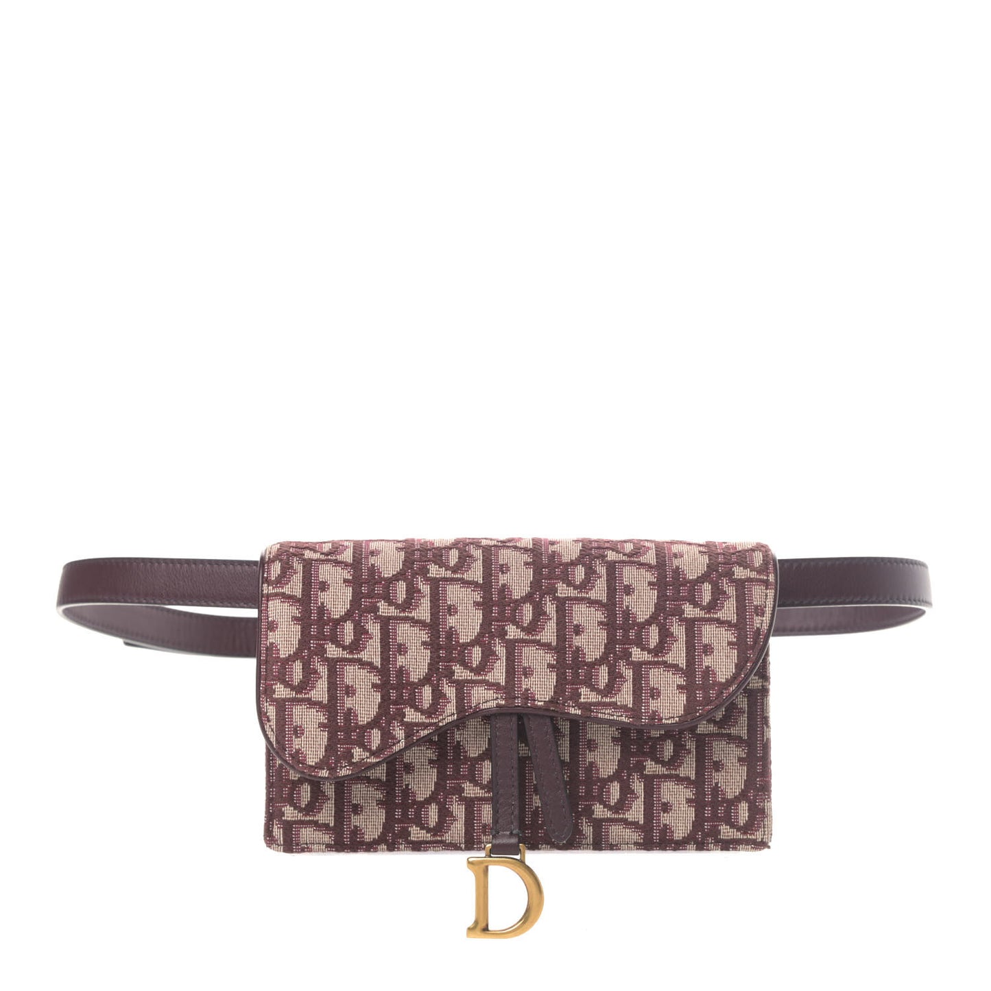 Oblique Saddle Belt Bag Bordeaux