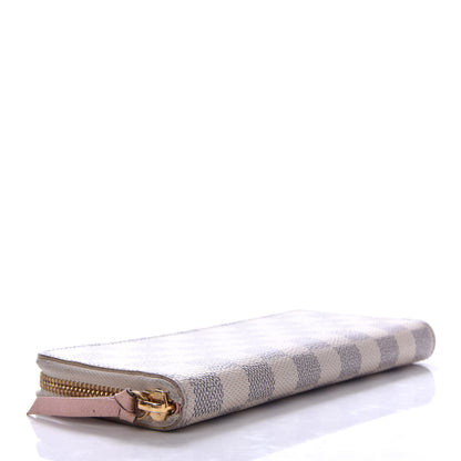 Louis Vuitton Damier Azur Clemence Wallet Rose Ballerine 4 of 8