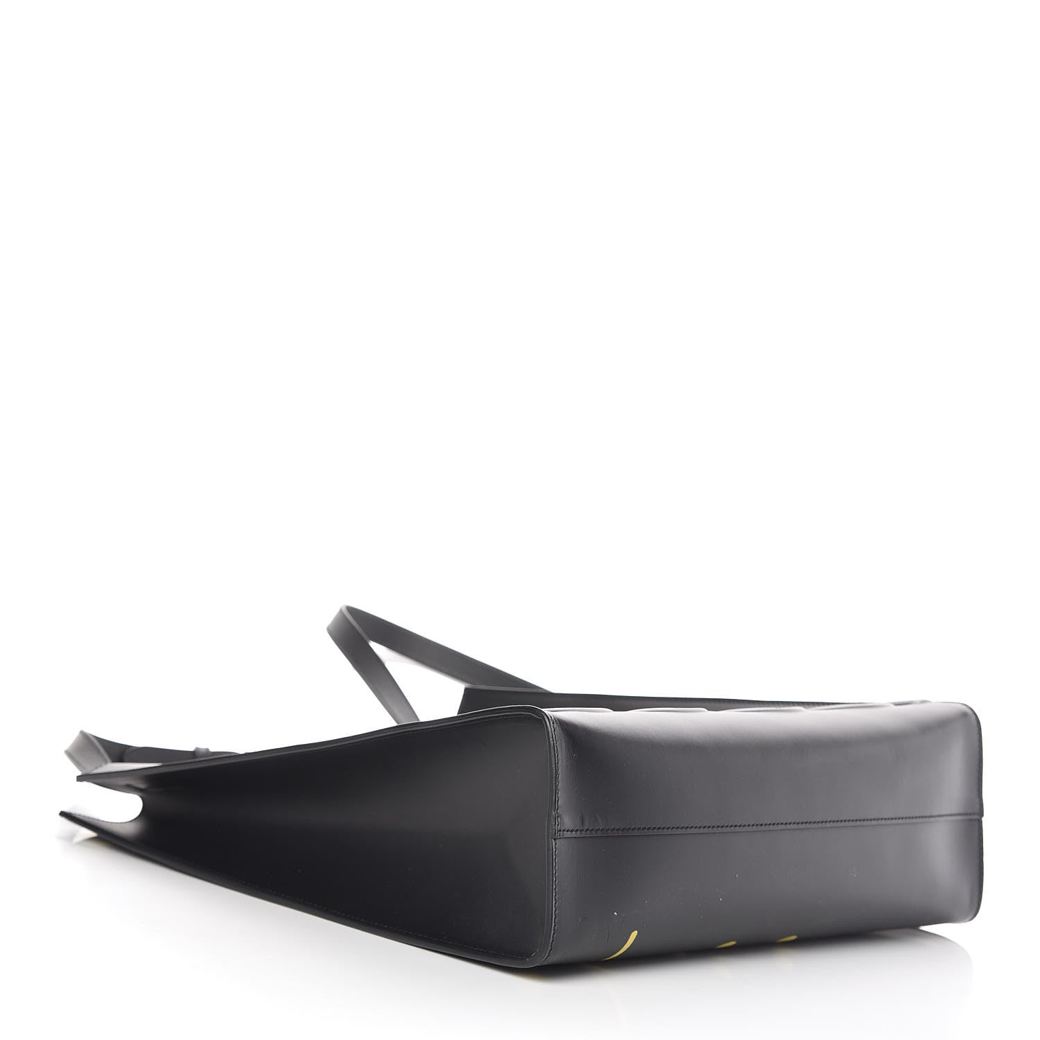 Gucci Calfskin GucciGhost Real Medium XL Tote Black Yellow 4 of 10