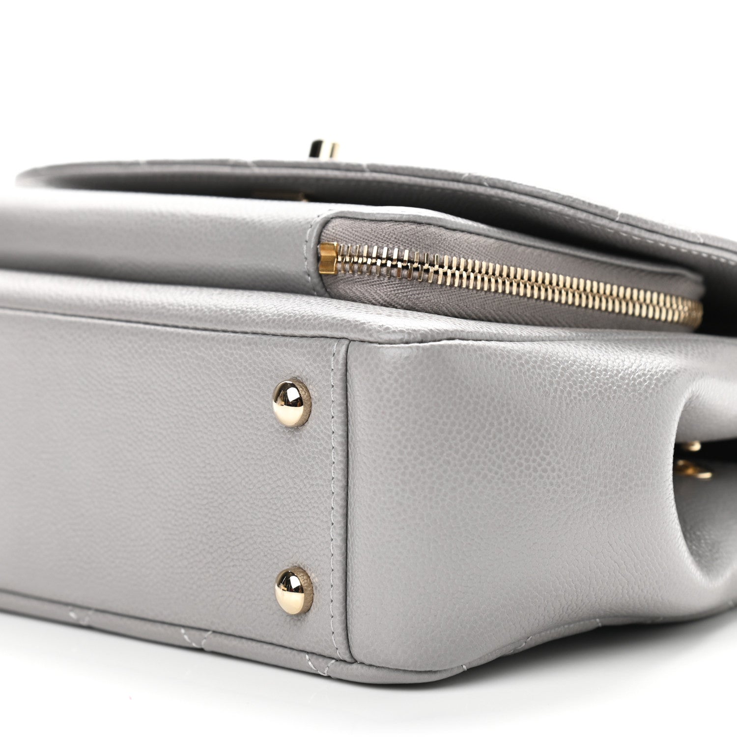 Chanel Caviar Quilted Medium Business Affinity Flap Grey 10 of 11