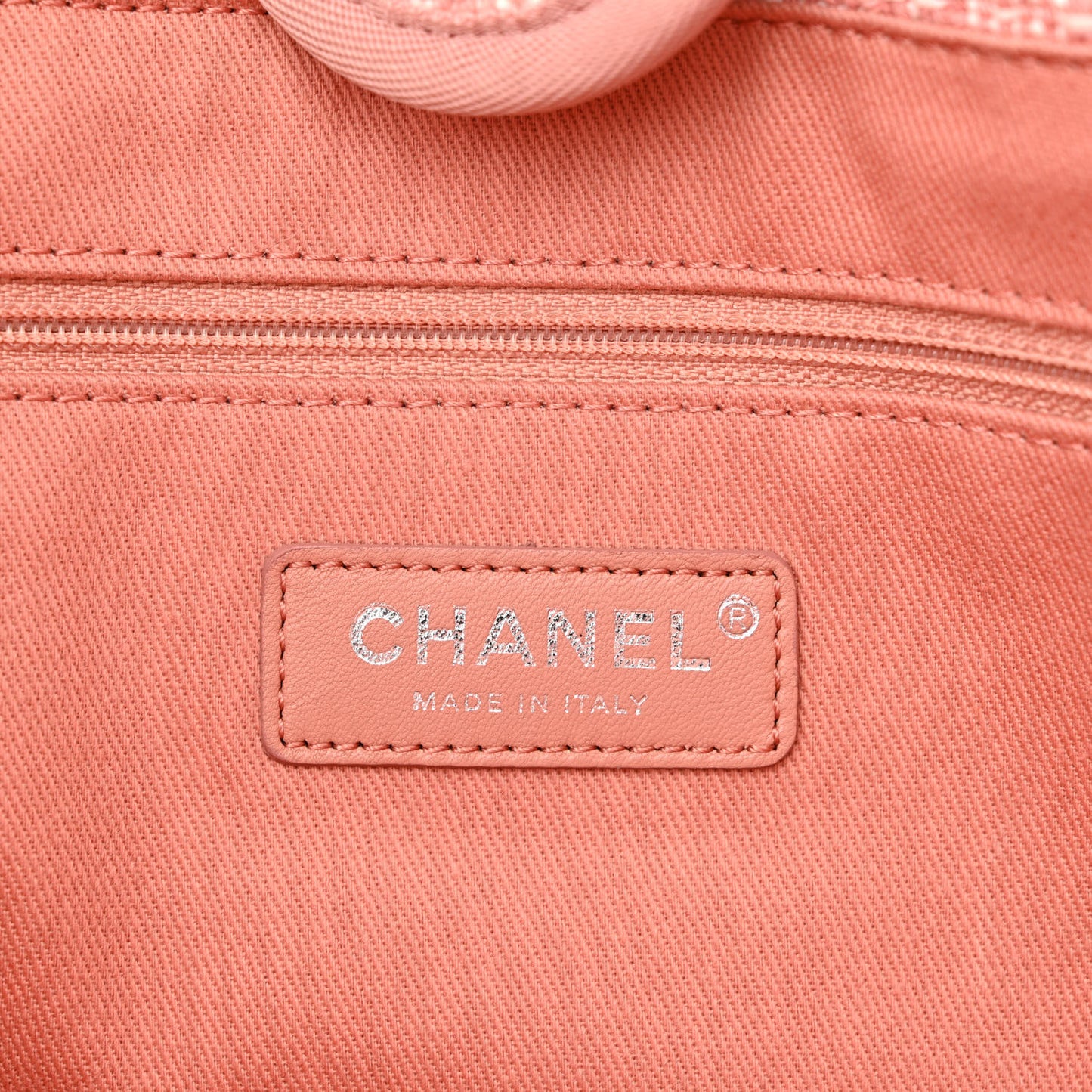 Straw Lurex Small Deauville Tote Pink