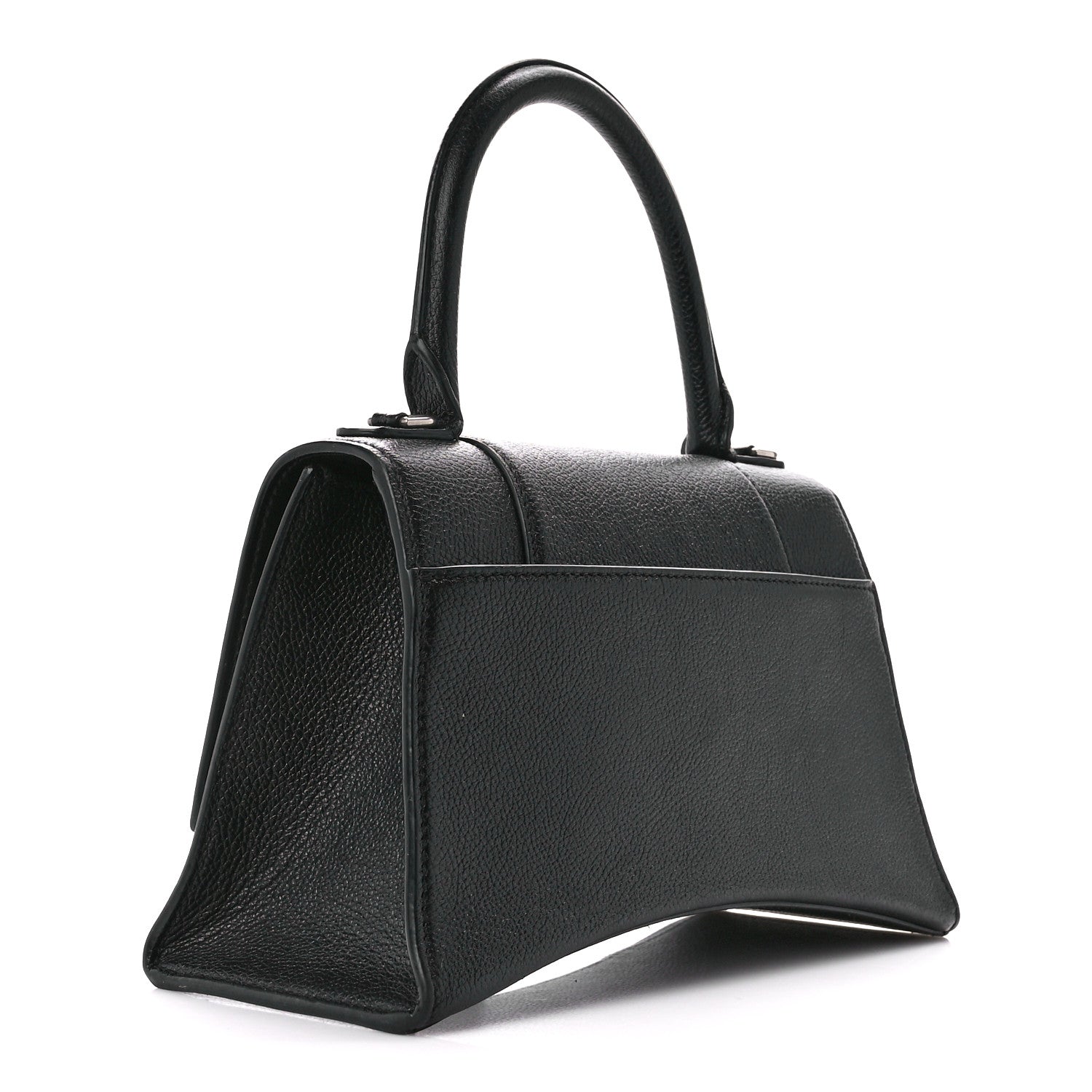 Balenciaga Grained Calfskin Small Hourglass Top Handle Bag Black 3 of 11