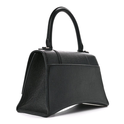 Balenciaga Grained Calfskin Small Hourglass Top Handle Bag Black 3 of 11
