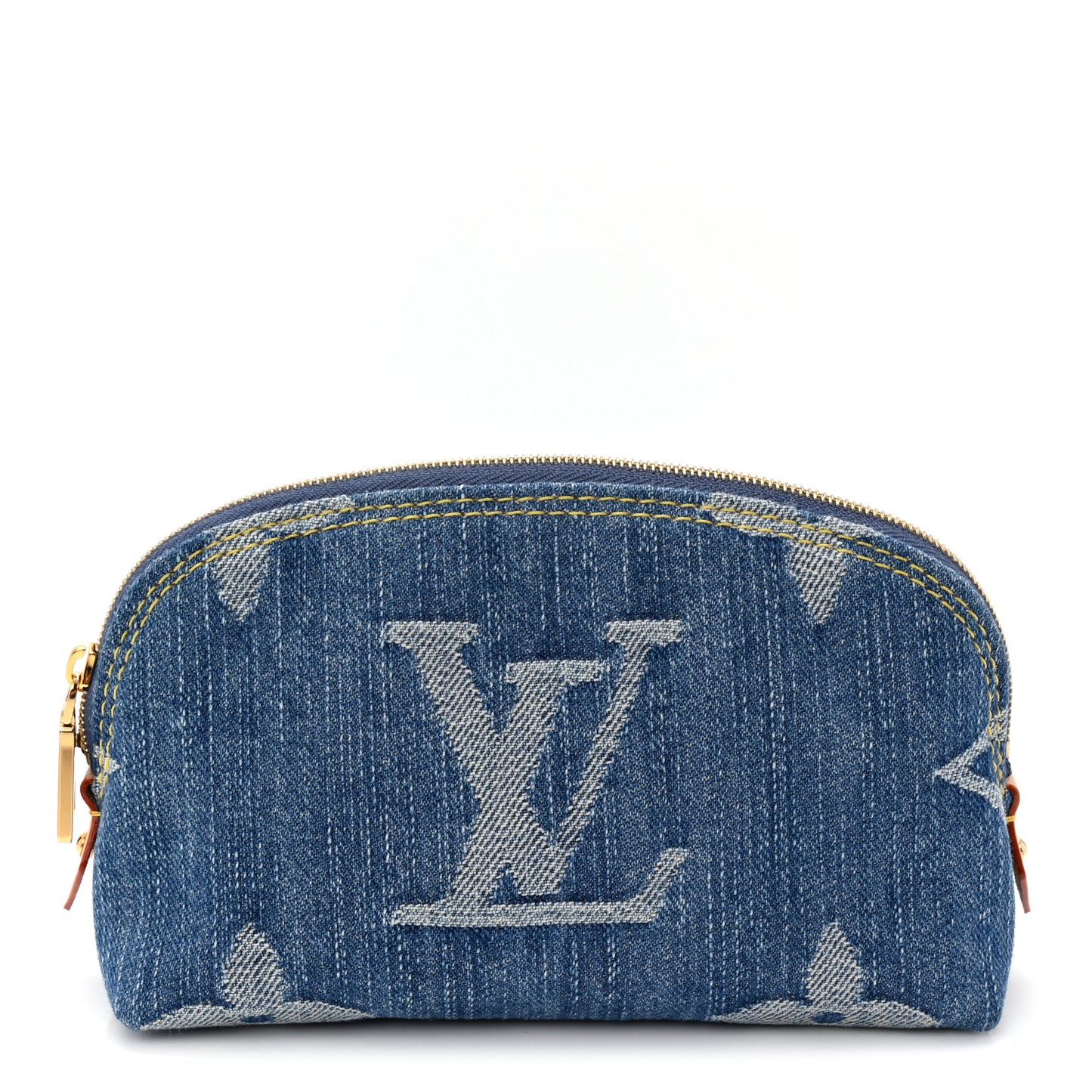 Denim Giant Monogram Pochette Cosmetique PM Denim Blue